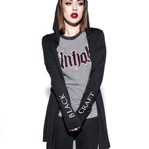 Black craft moon cardigan